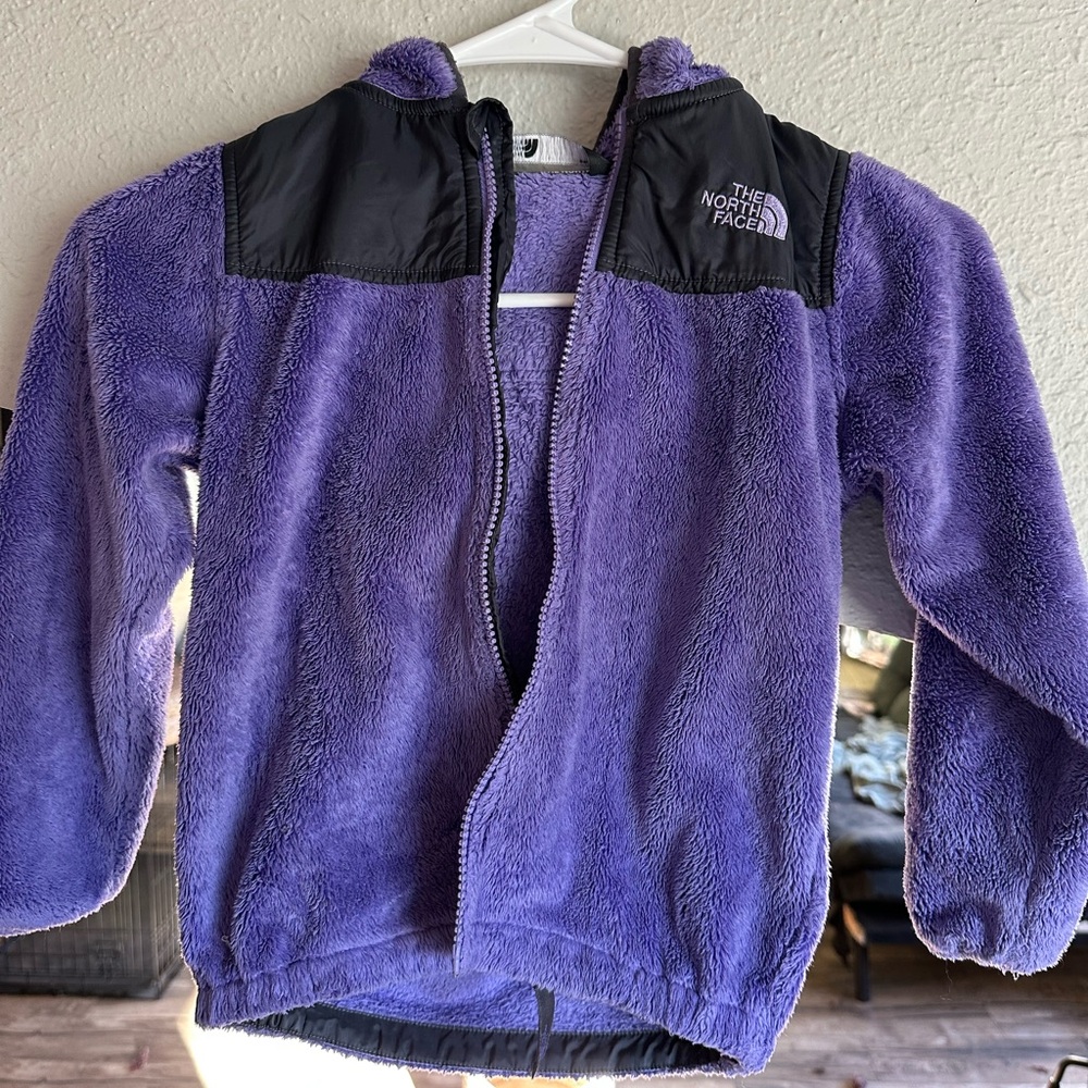 The North Face Black and Purple Fleece Jacket